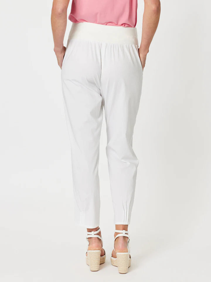 Jersey Waist Pants- White