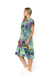 Thalia Tiered Dress - Jungle Pop