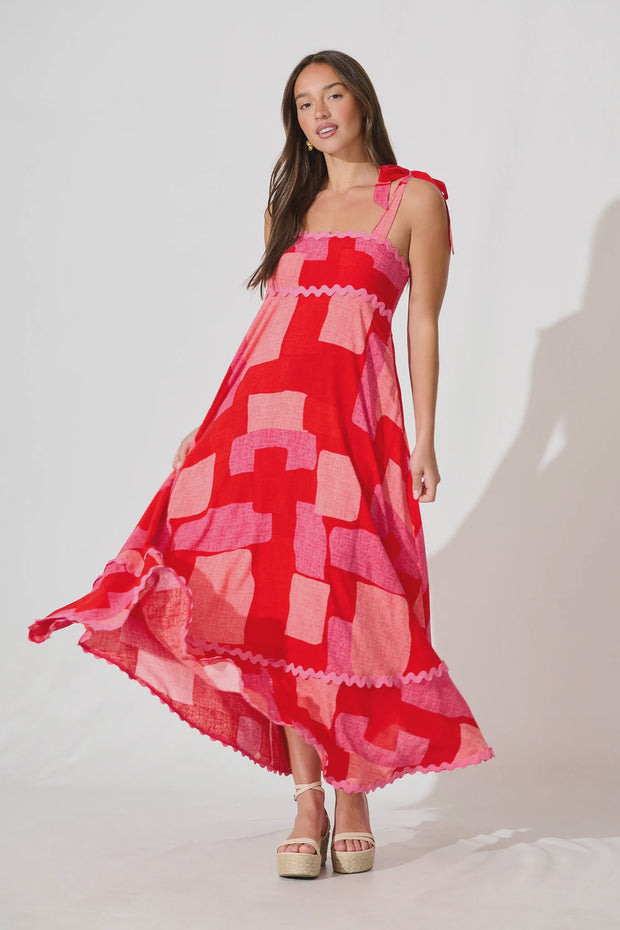 Red Rose Maxi Dress