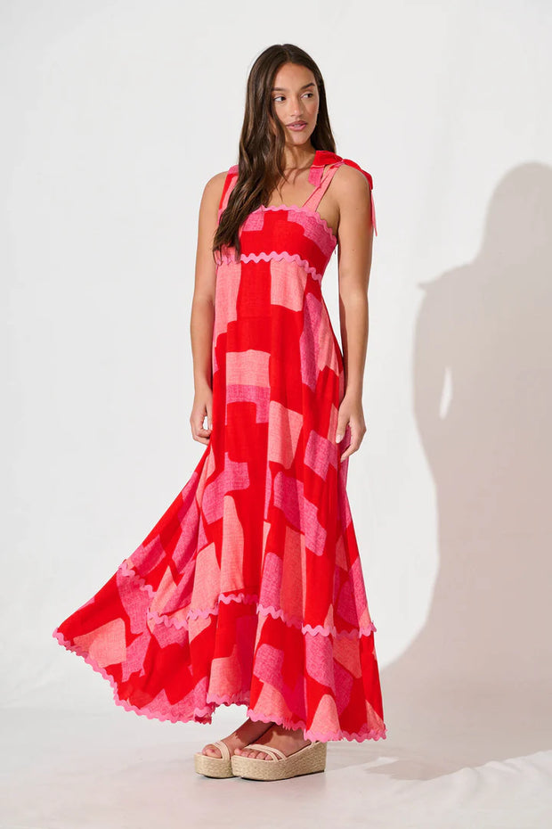 Red Rose Maxi Dress