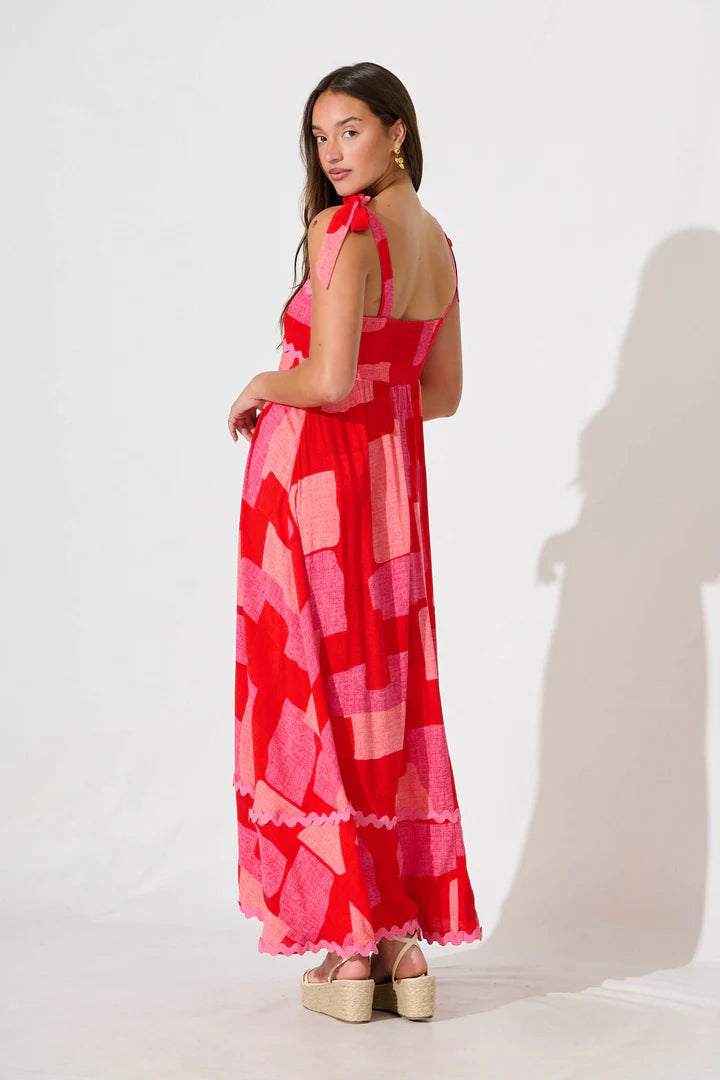 Red Rose Maxi Dress