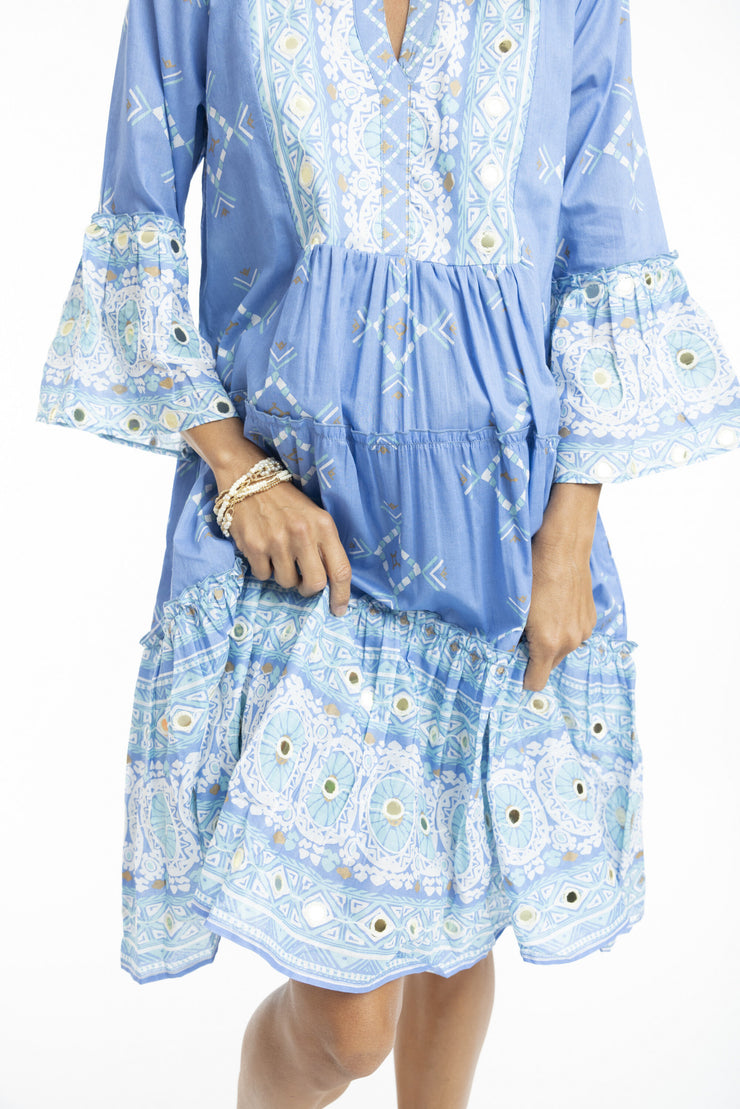 Heidi Layers Dress - Blue