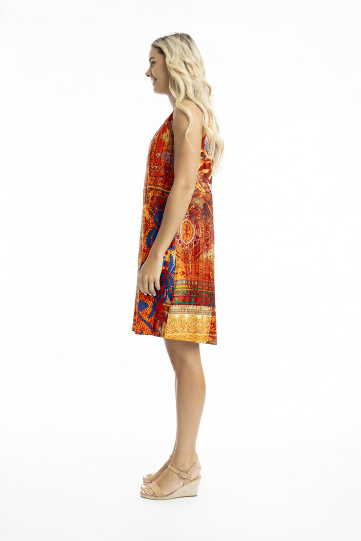 Contemporary S/L Dress - Mas Orange