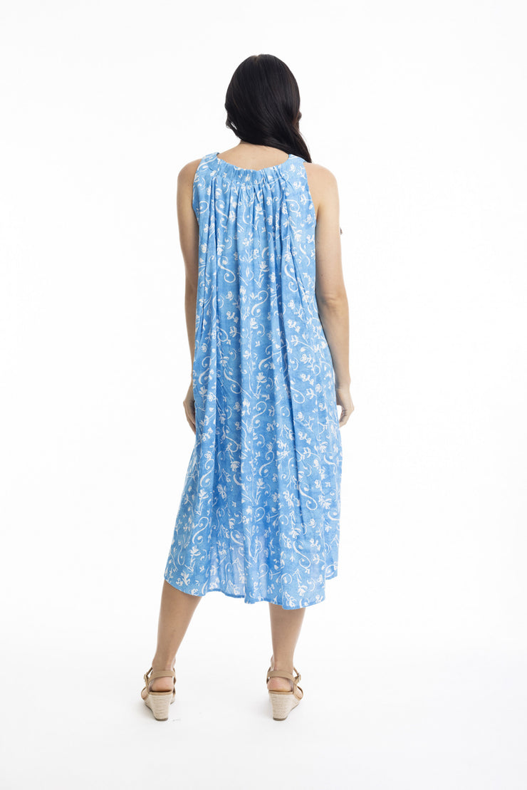 Elafonissi S/L Dress - Blue