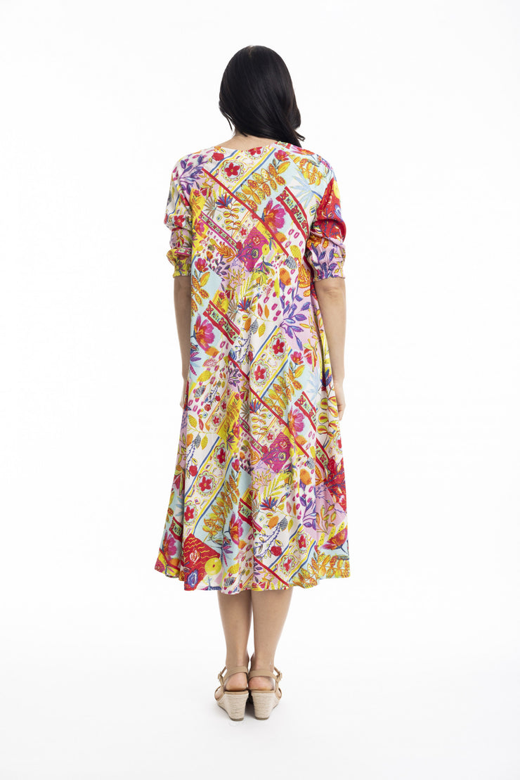 Maitra V-Neck Midi - Print