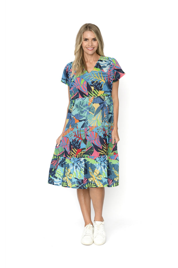 Thalia Tiered Dress Jungle Pop One Summer