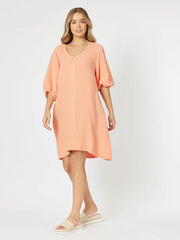 Bryon Cotton Dress Papaya Threadz