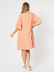 Bryon Cotton Dress Papaya Threadz