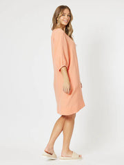 Bryon Cotton Dress Papaya Threadz