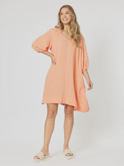 Bryon Cotton Dress Papaya Threadz