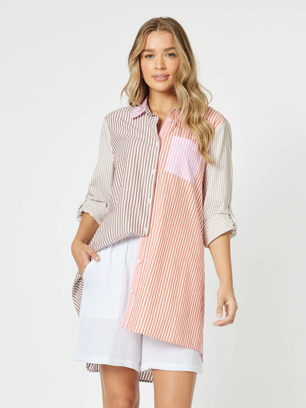 Summer Stripe Shirt Papaya Threadz