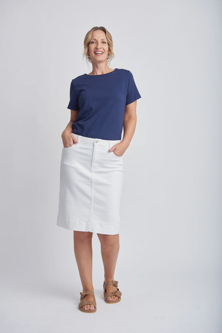 Knee Length Skirt - Pale Pink