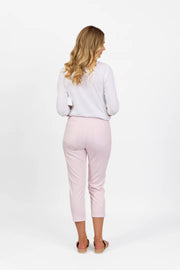 Slim Leg 7/8 Pants - Pink Gingham