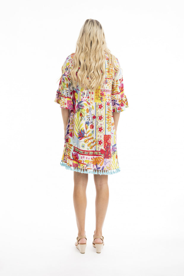 Maitra Tassel Dress - Print