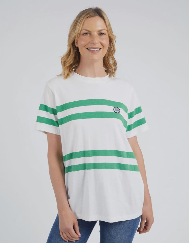 Allegra Green Stripe Tshirt Elm 