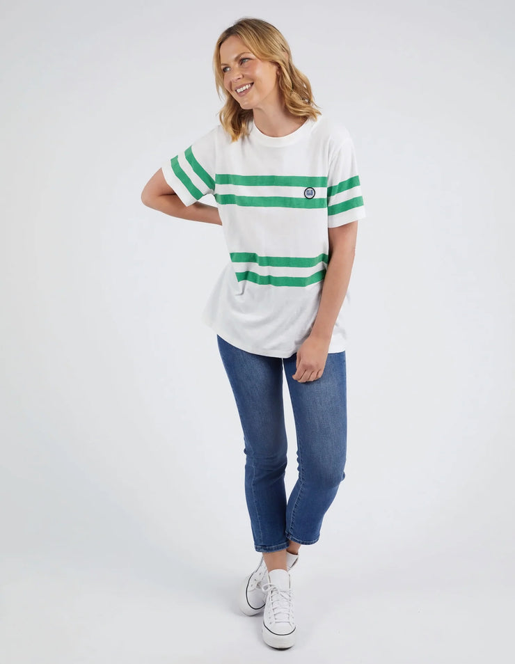 Allegra Green Stripe Tshirt Elm 