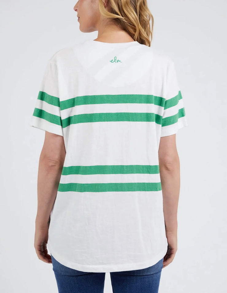 Allegra Green Stripe Tshirt Elm 