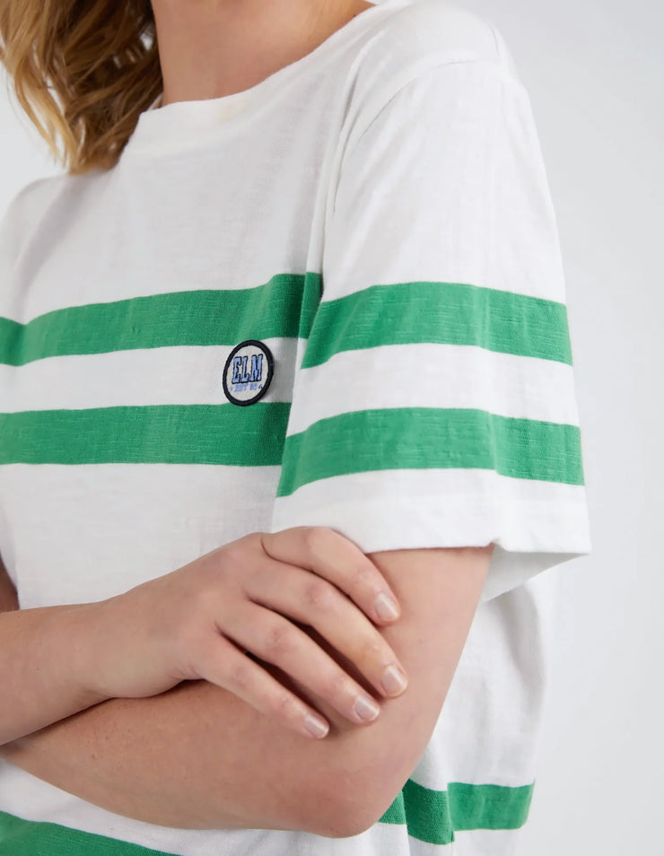 Allegra Green Stripe Tshirt Elm 