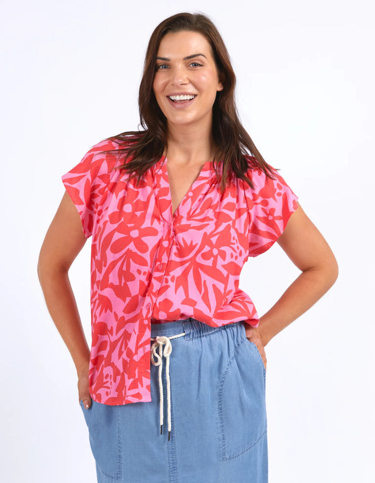 Sunset Hour Blouse Strawberry Elm