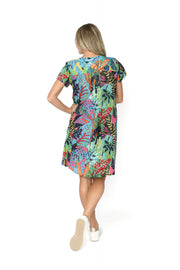 Nicola Cap Sleeve Dress Jungle Pop 1 One Summer