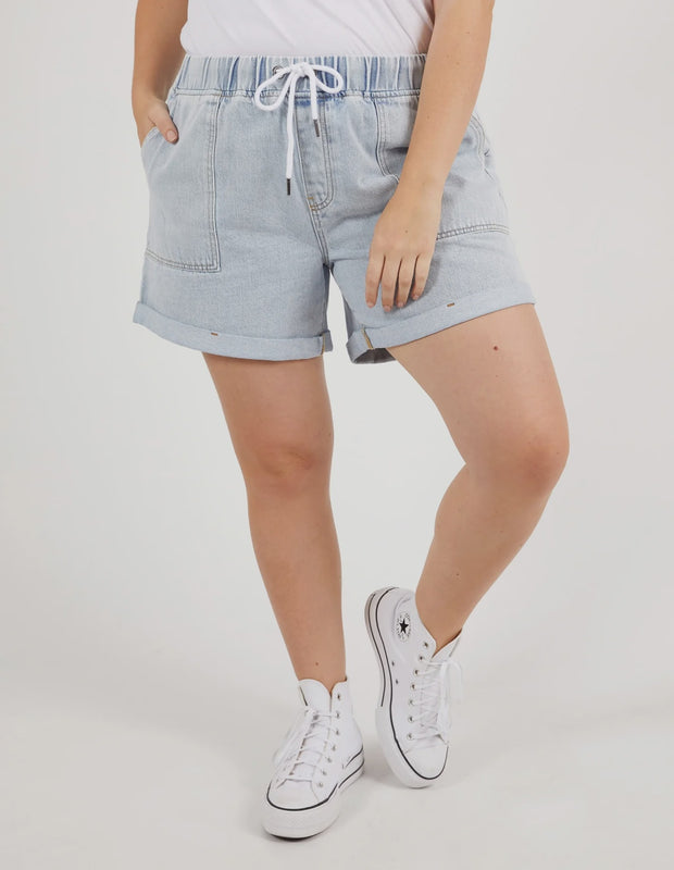 Elm-Lifestyle-Emma-Relaxed-Denim-Shorts Light Wash