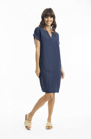 Escape-Linen-Cap-Sleeve-Shift-Dress-Navy