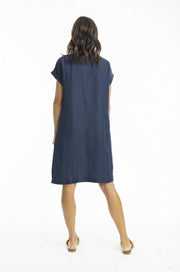 Escape-Linen-Cap-Sleeve-Shift-Dress-Navy