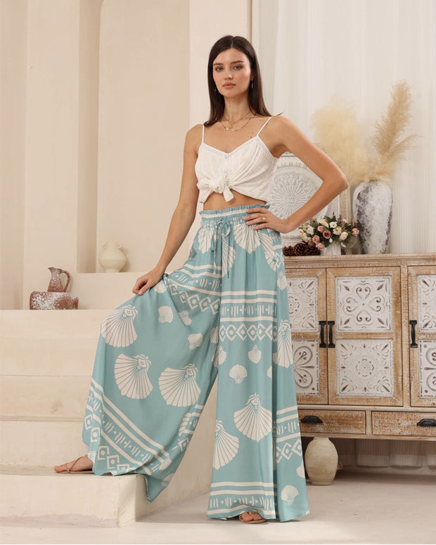 Iris the Maxi Palazzo Pants -  Ever  Shell Print