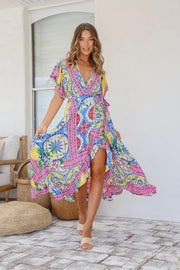 Ava Wrap Dress Limoncello Cienna Designs