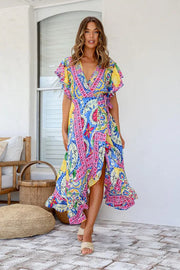 Ava Wrap Dress Limoncello Cienna Designs