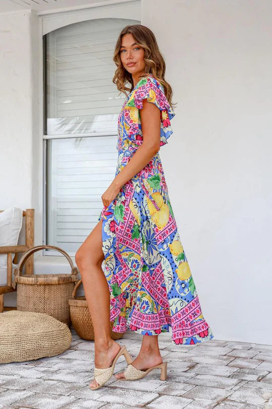 Ava Wrap Dress Limoncello Cienna Designs