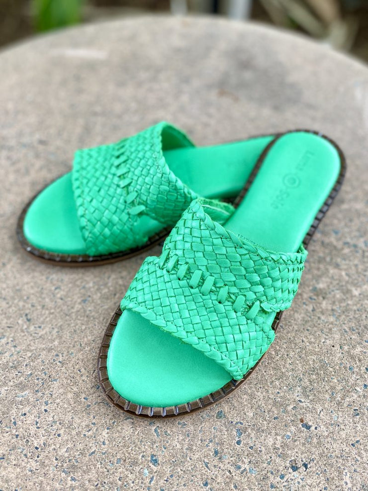 Mina Slides Green Luna Sole 