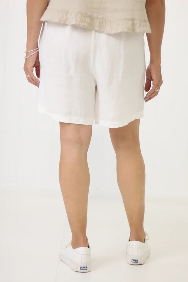 Costa Vita Purelino Jenny Linen White Shorts