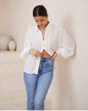 Iris the Maxi - Long Sleeve White Shirt