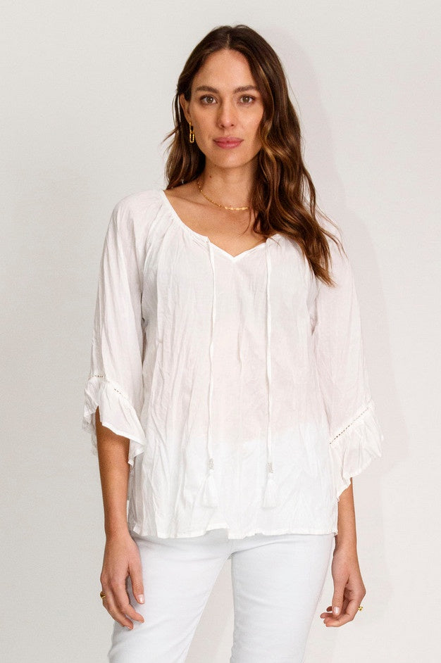 Lula-Life-Chloe-Cotton-Top-White