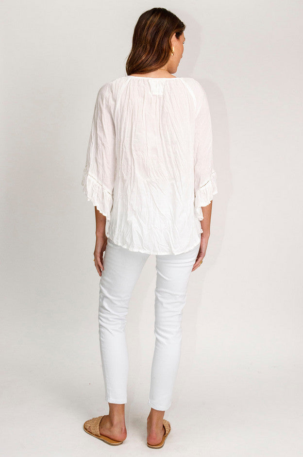 Lula-Life-Chloe-Cotton-Top-White