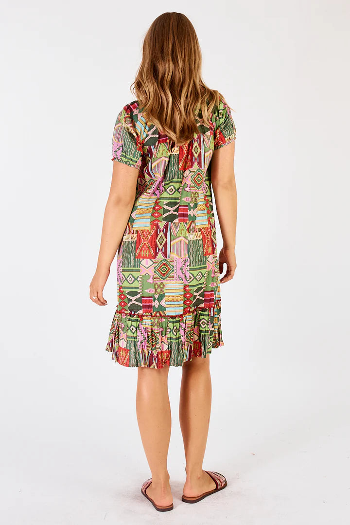 Sylvie Dress Shirred Fern Lula Life 