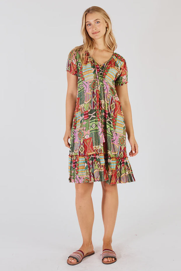 Sylvie Dress Shirred Fern Lula Life 