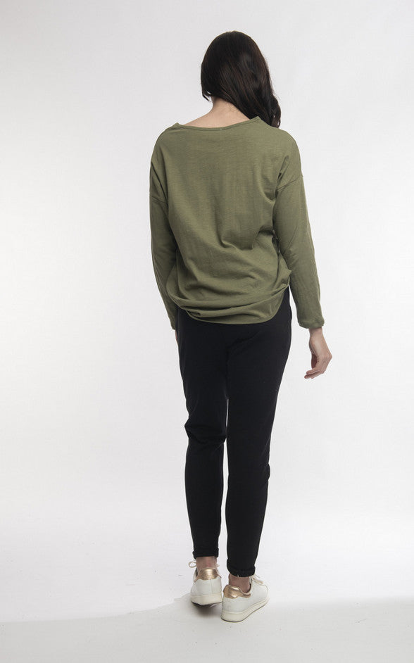 Orientique-Fancy-Knit-Top-Olive