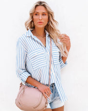 Striped Shirt Blue Mutig