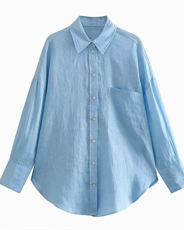 Casual Button Up Shirt - Blue