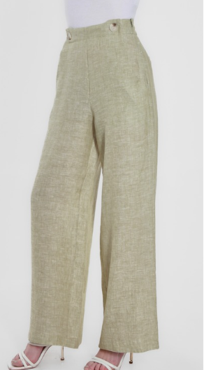 French Linen Pants Sage Vera May Philosophie