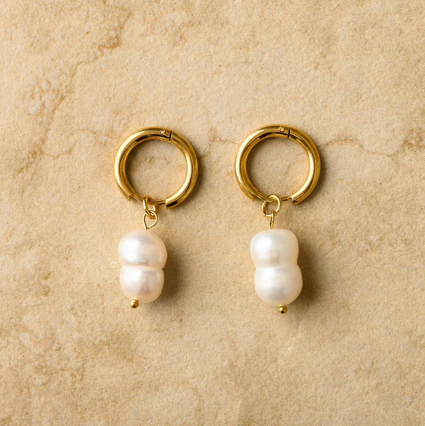 Auden Pearl Earrings Indigo & Wolfe