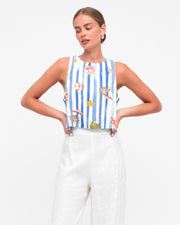 Esme Top Blue Stripe White Closet 