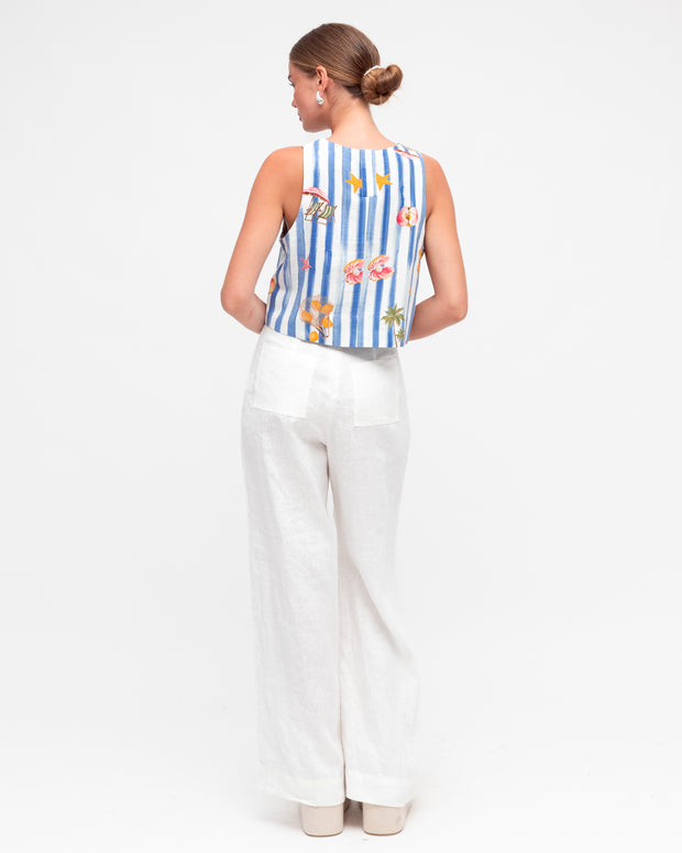 Esme Top Blue Stripe White Closet 