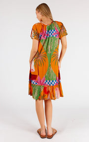 Vivien Shirred Dress - Multi Lula Life 