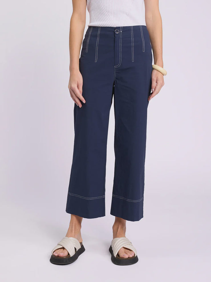 Contrast Stitching Navy Pants See Saw Clothing