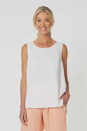 Bianca Btn Back Tank White Gordon Smith 