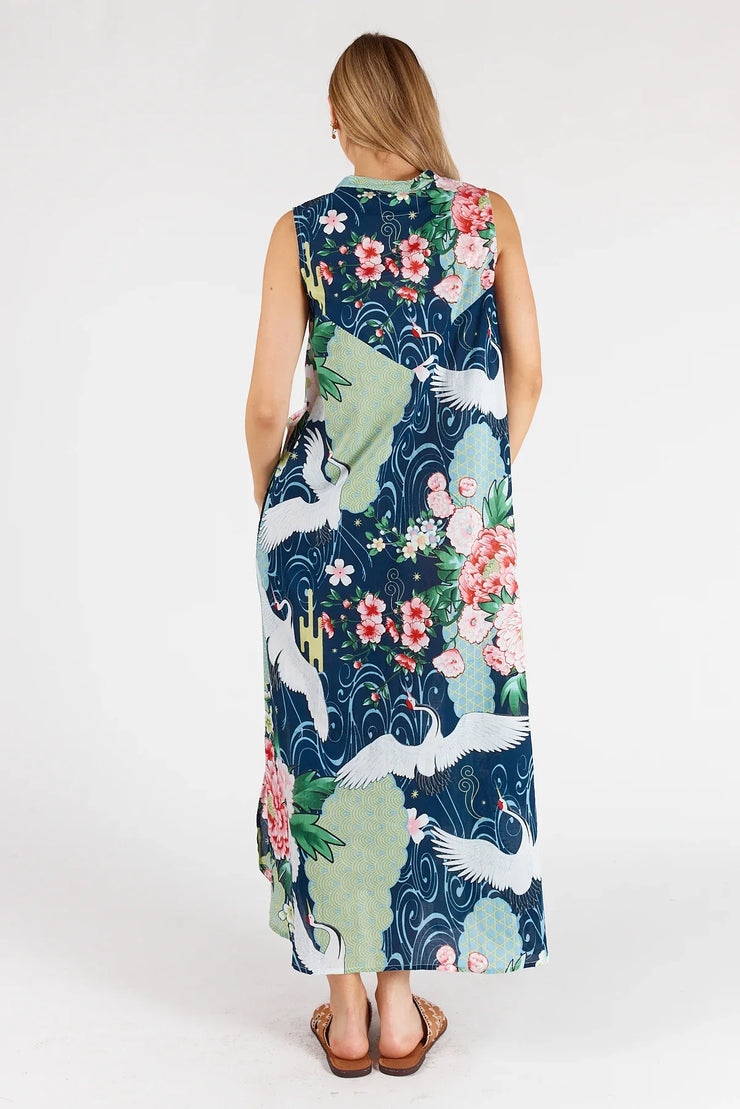 Mitzuki Maxi Dress Navy Lula Life