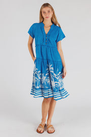 Riley Tiered Dress Navy Blue Lula Life